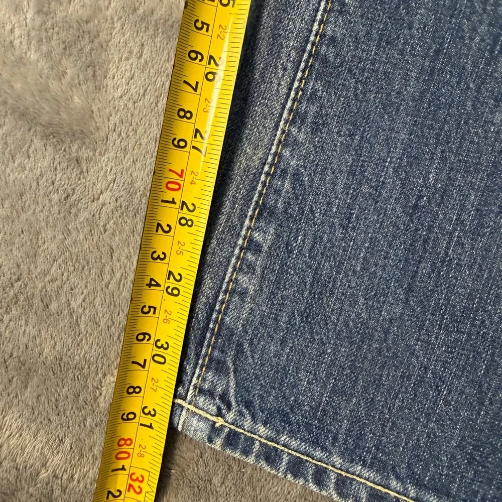 Polo Ralph Lauren 018 Slim Straight Mens 38x30 Jeans Medium Wash Starched Denim